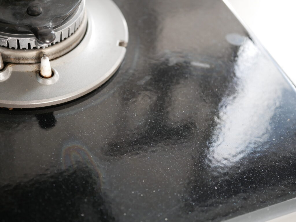 ハイパーガラストップコンロのアップ