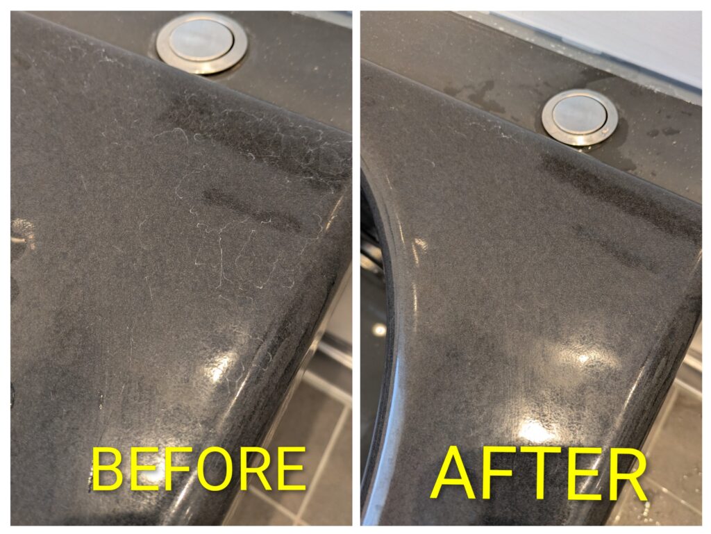 浴槽の掃除のビフォーアフター